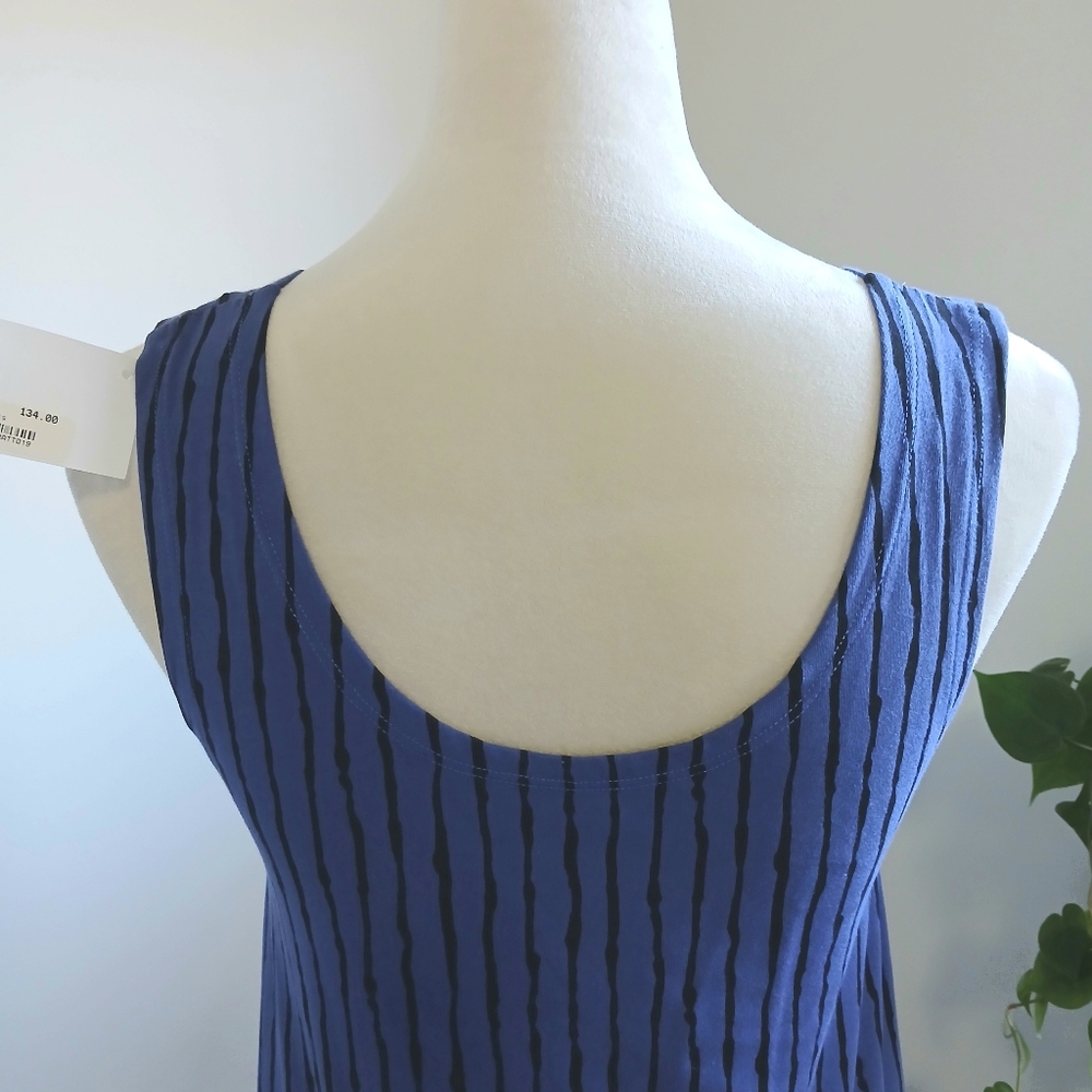 NWT- M x MATTHILDUR -Icelandic-Handmade -Blue and Black -Sleeveless-dress-Size M - Picture 5 of 13